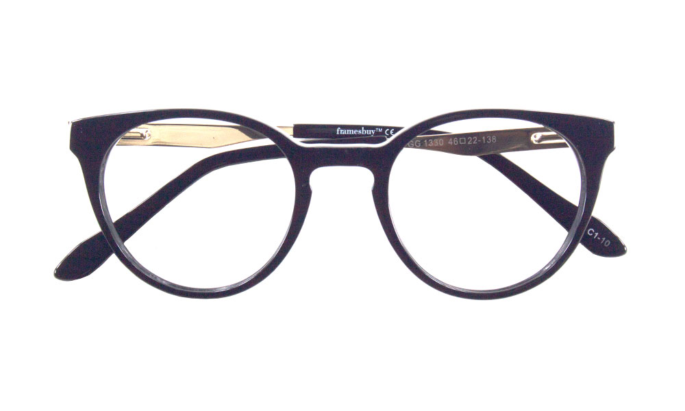 Ray Oval Black Full Rim Eyeglasses