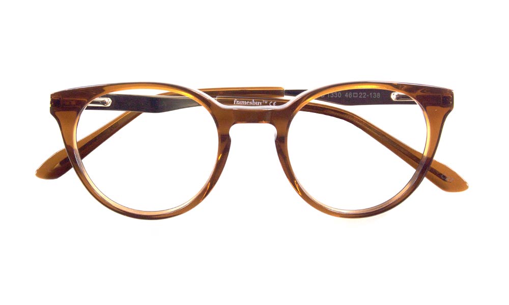 Ray Oval Brown Full Rim Eyeglasses