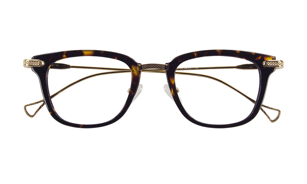 Dame Square Tortoise Full Rim Eyeglasses