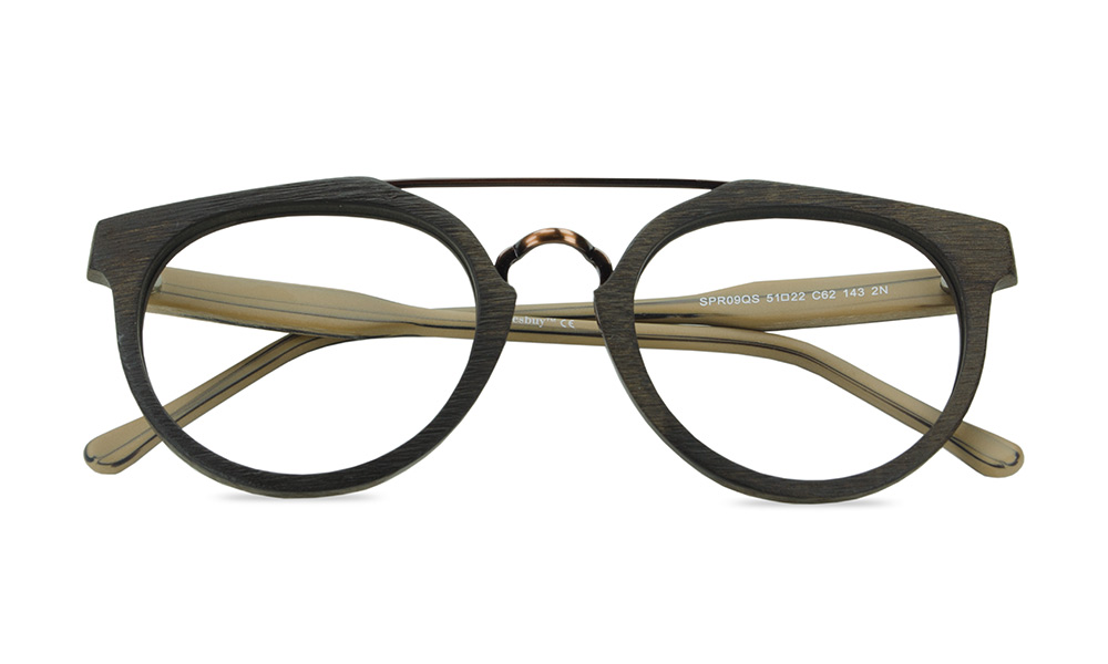 Symphony Aviator Coffee Full Rim Eyeglasses