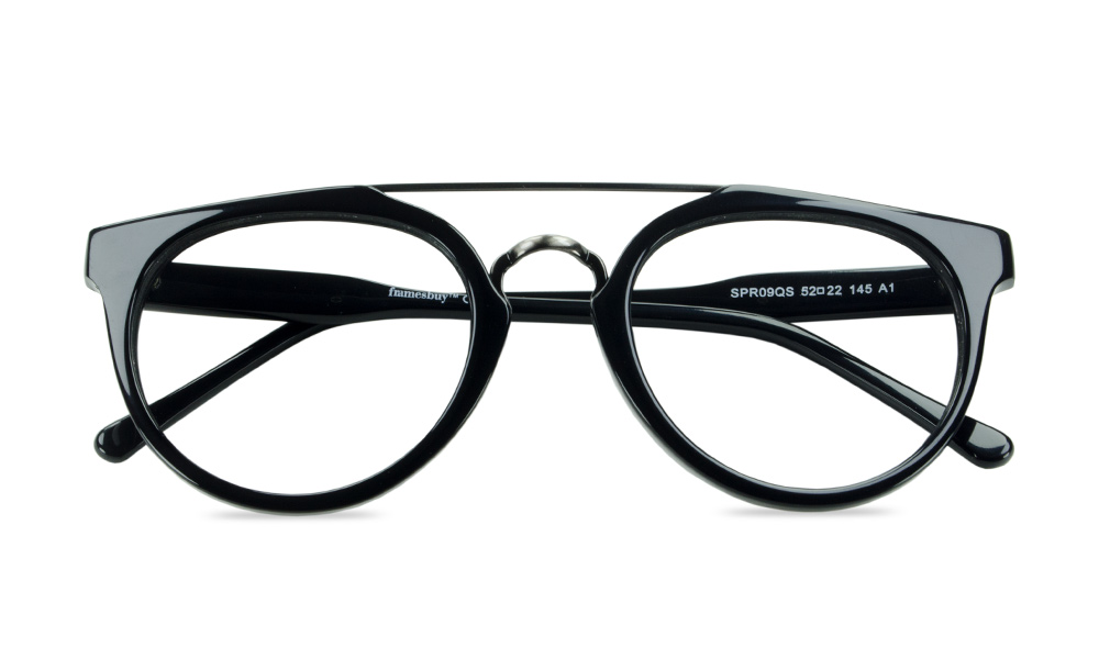 Radiant Aviator Black Full Rim Eyeglasses