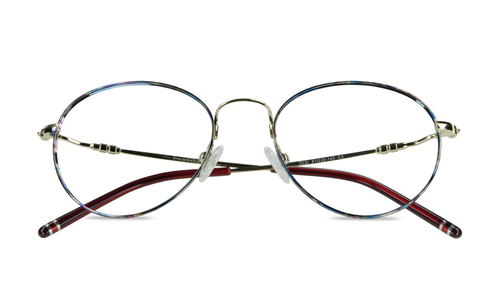 Stile Oval Floral Full Rim Eyeglasses