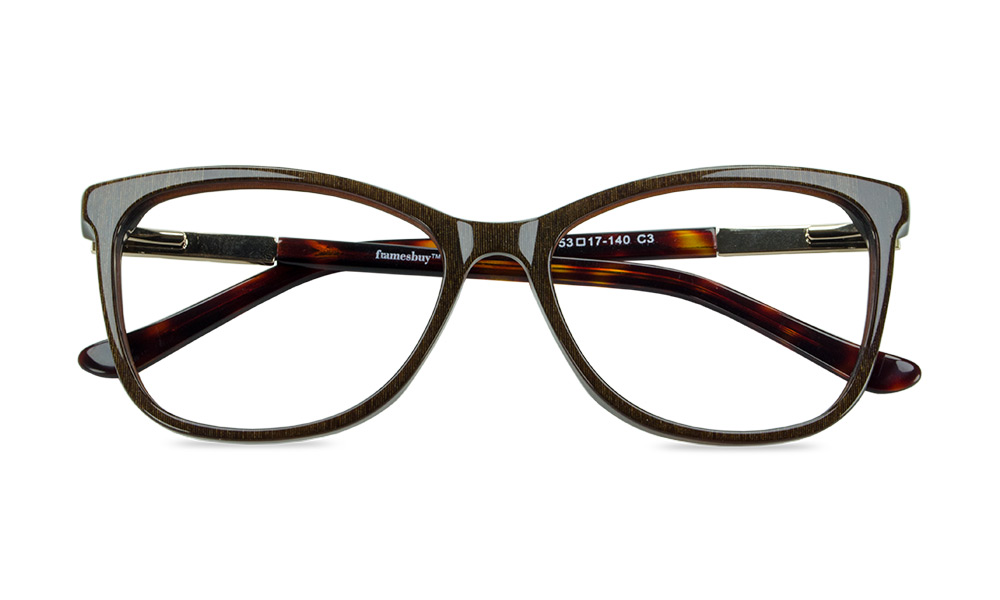 Jimbo Wayfarer Brown Full Rim Eyeglasses