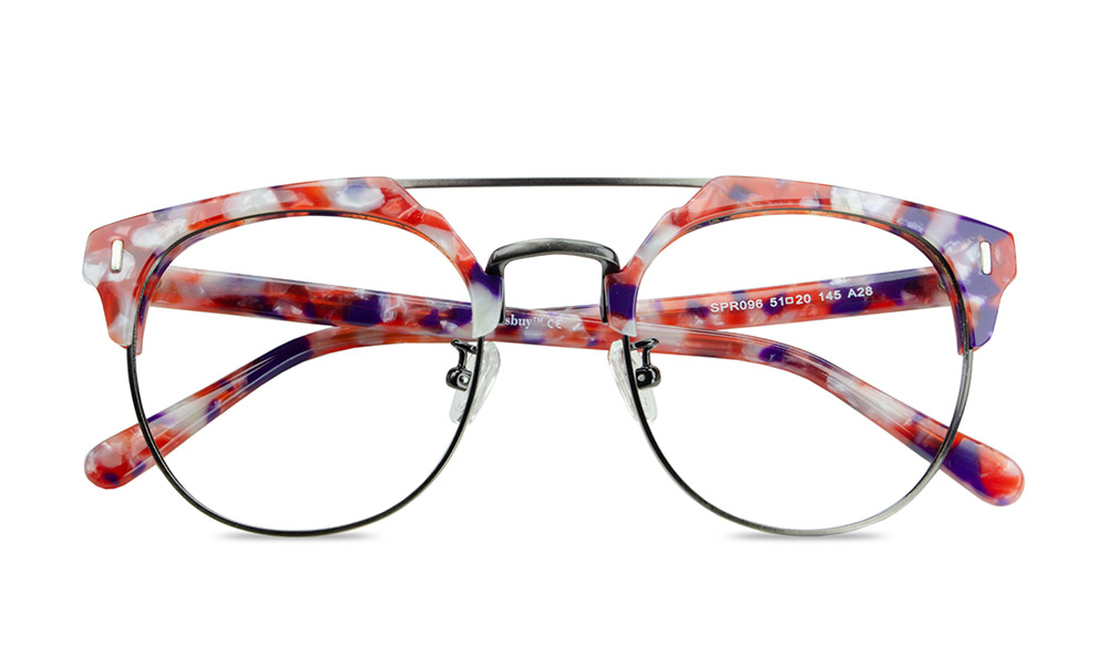 Rosy Round Floral Full Rim Eyeglasses
