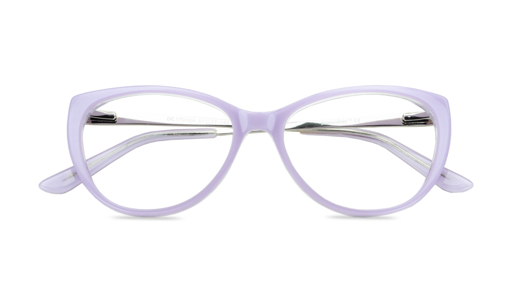 Mira Cat Eye Lavender Full Rim Eyeglasses