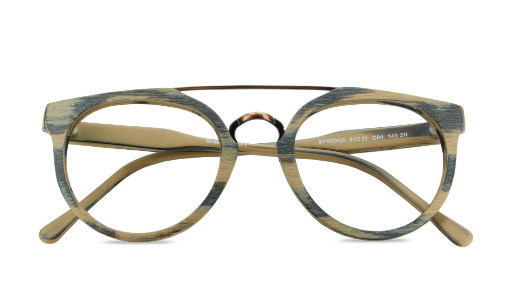 Arresting Aviator Stripped Full Rim Eyeglasses