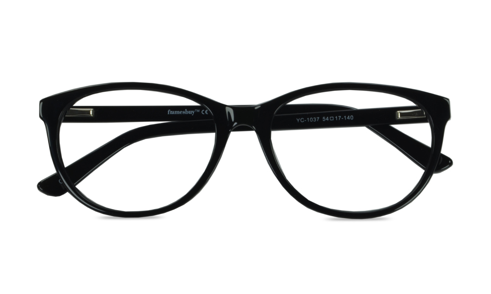Swift Oval Black Full Rim Eyeglasses