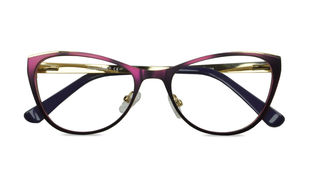 Crocket Cat Eye Maroon Full Rim Eyeglasses