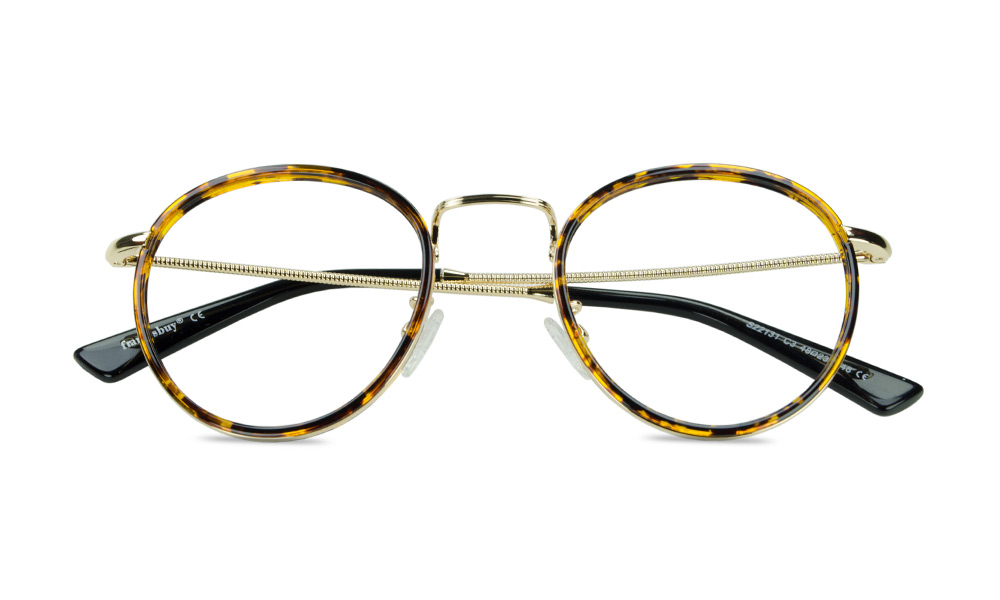Java Round Tortoise Full Rim Eyeglasses