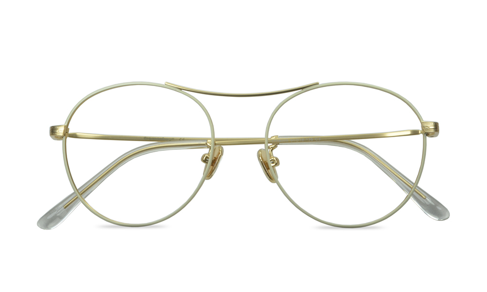Halena Aviator White Full Rim Eyeglasses