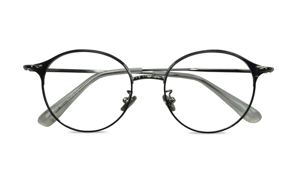 Monet Round Black Full Rim Eyeglasses