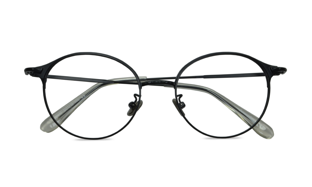 Monet Round Black Full Rim Eyeglasses