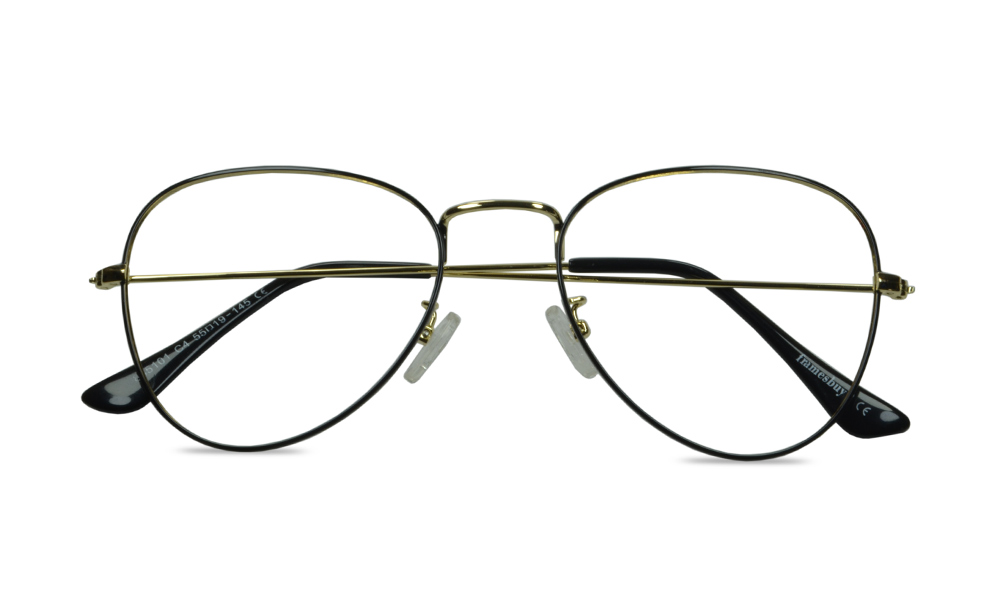 Tobey Aviator Black Full Rim Eyeglasses