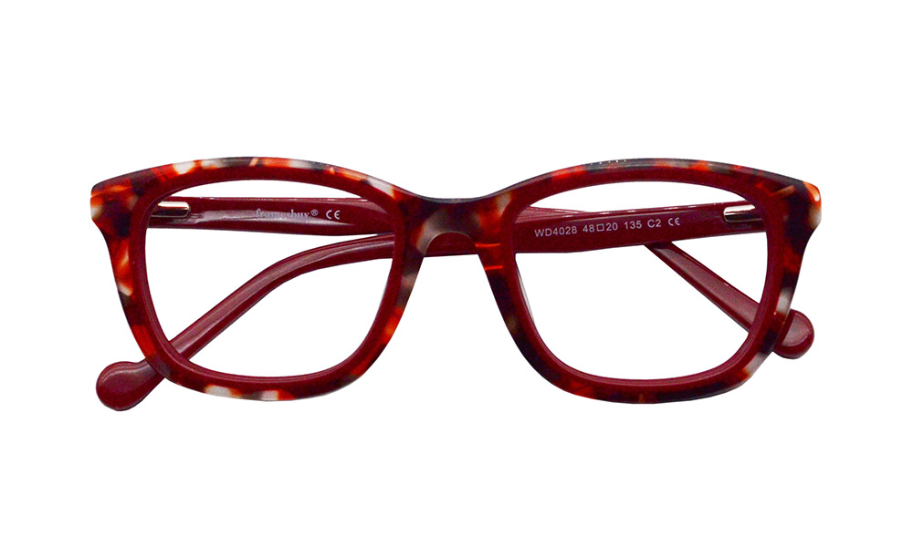 Modern times Square Floral Full Rim Eyeglasses