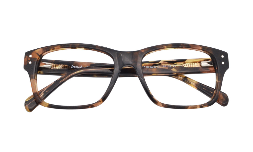 Browny Rectangle Tortoise Full Rim Eyeglasses