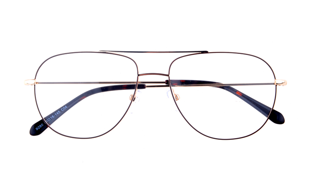 Cynog Aviator Brown Full Rim Eyeglasses