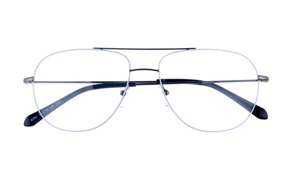Cynog Aviator White Full Rim Eyeglasses