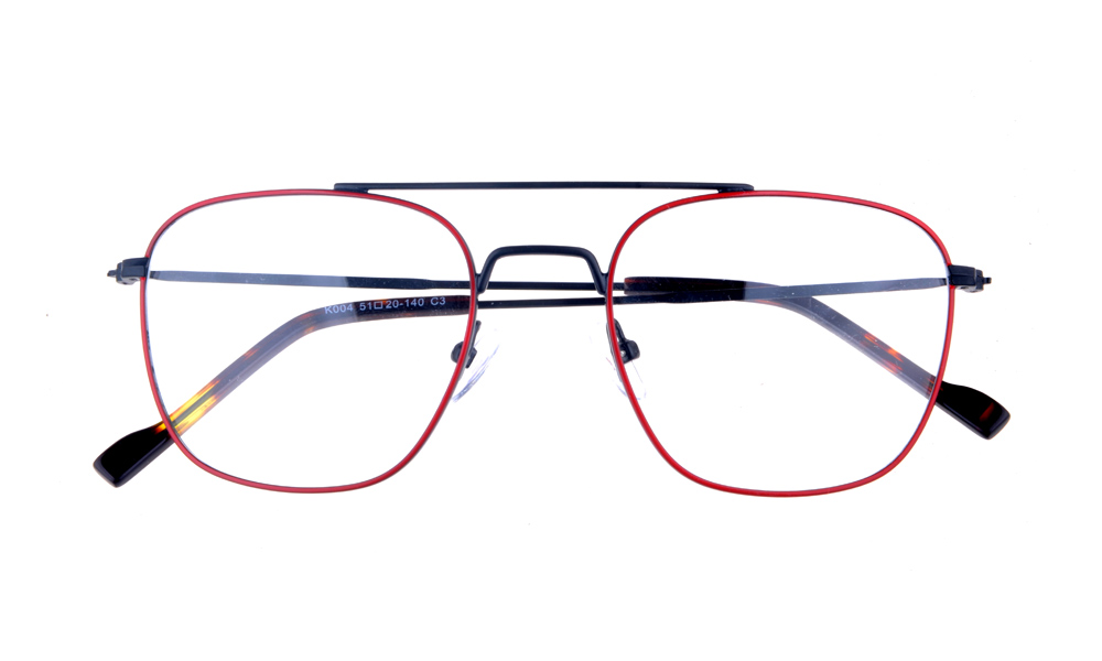 Grigory Aviator Red Full Rim Eyeglasses
