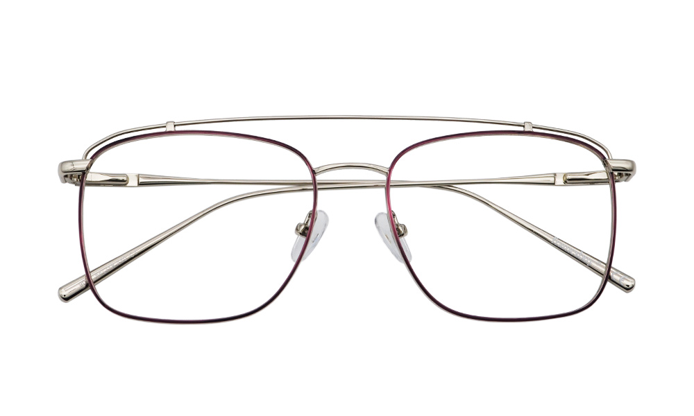 Vanna Square Maroon Full Rim Eyeglasses