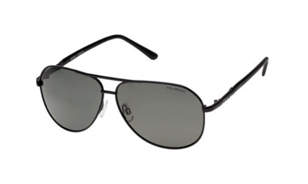 Derby 1504022 Aviator Black Full Rim Sunglasses