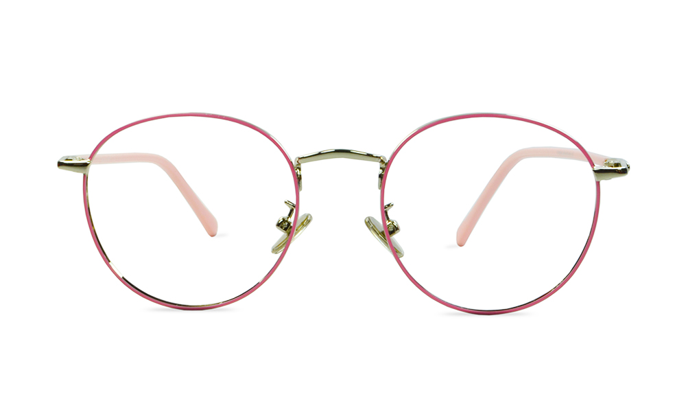 Rumi Round Pink Full Rim Eyeglasses