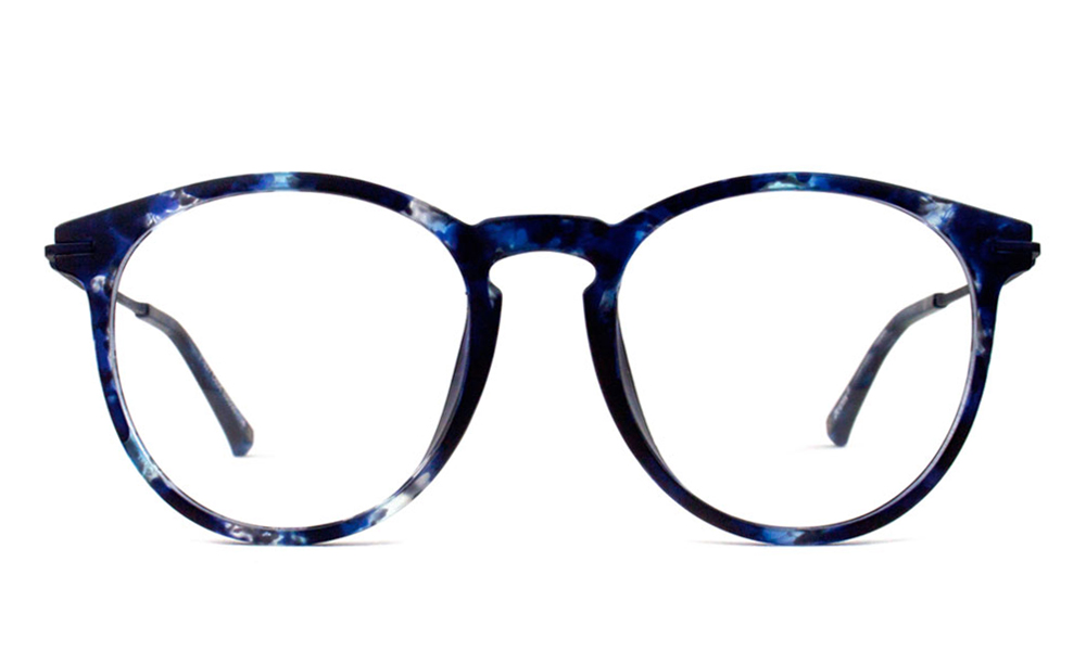 Zesty Round Blue Full Rim Eyeglasses