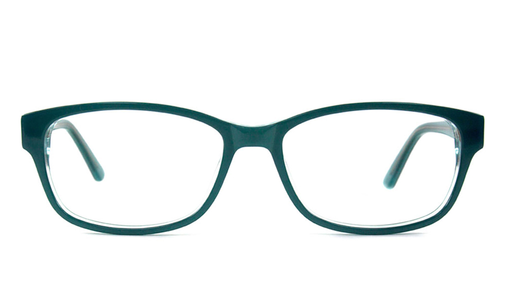 Ranch Rectangle Green Full Rim Eyeglasses