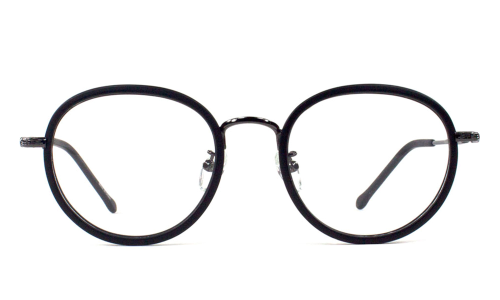 Runa Round Black Full Rim Eyeglasses
