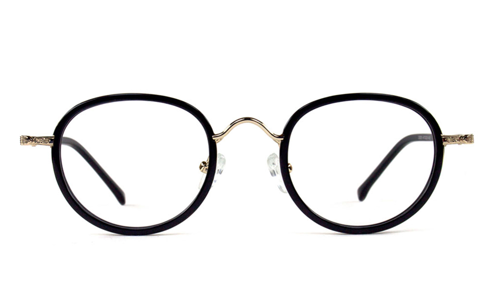 Moby Round Black Full Rim Eyeglasses