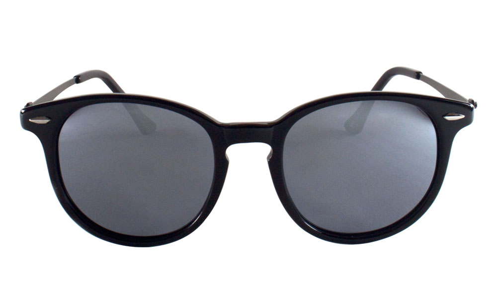 Sunny Round Black Full Rim Sunglasses