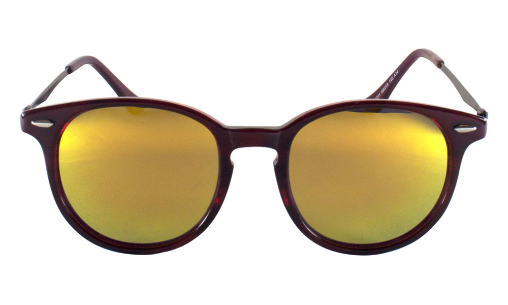 Sunny Round Maroon Full Rim Sunglasses