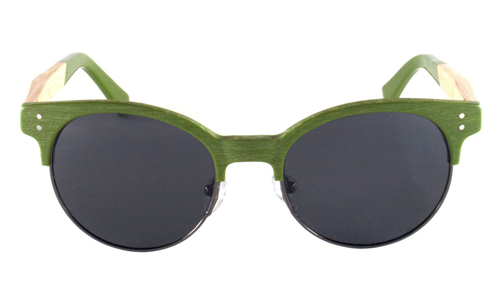 Go Green Round Green Full Rim Sunglasses