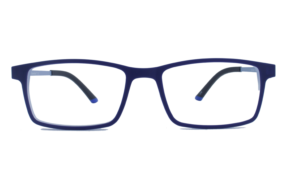 Ukrit Rectangle Blue Full Rim Eyeglasses