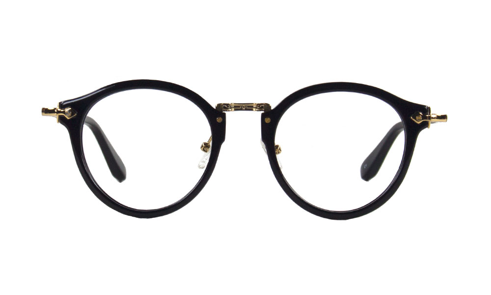 Springy Round Black Full Rim Eyeglasses