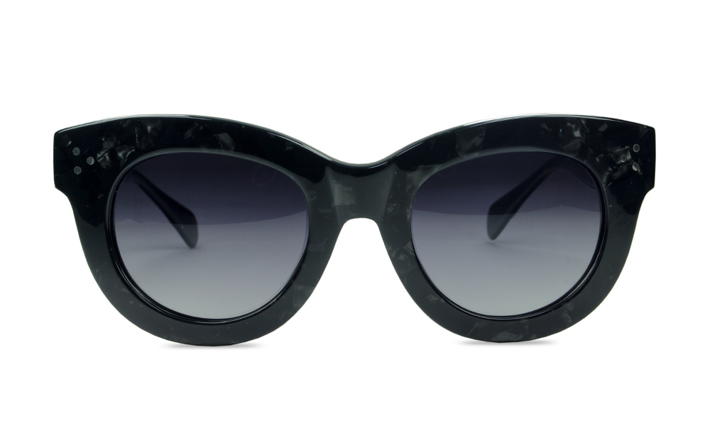 Dawn Wayfarer Black Full Rim Sunglasses