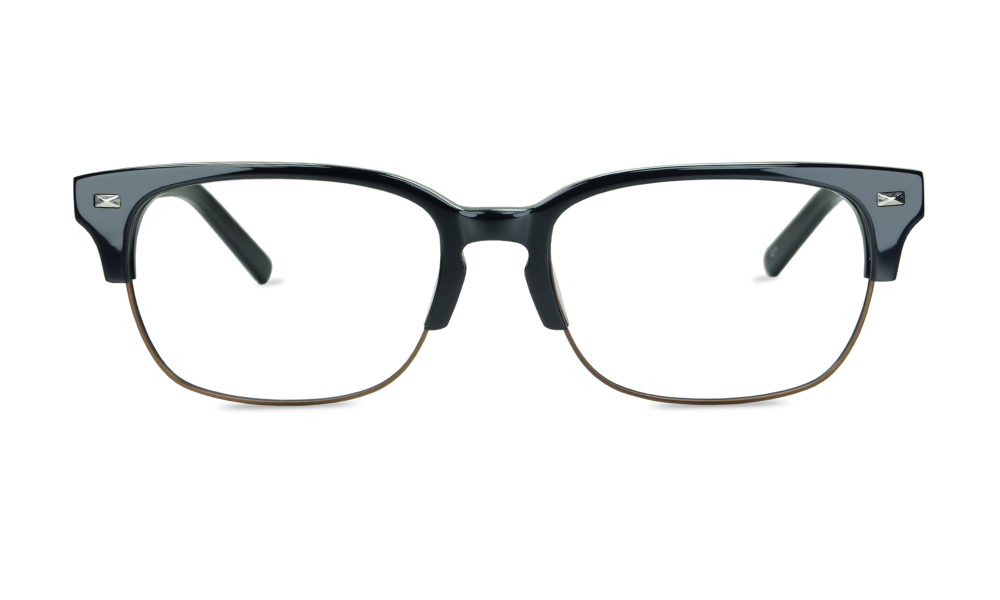 Fuse Rectangle Black Full Rim Eyeglasses