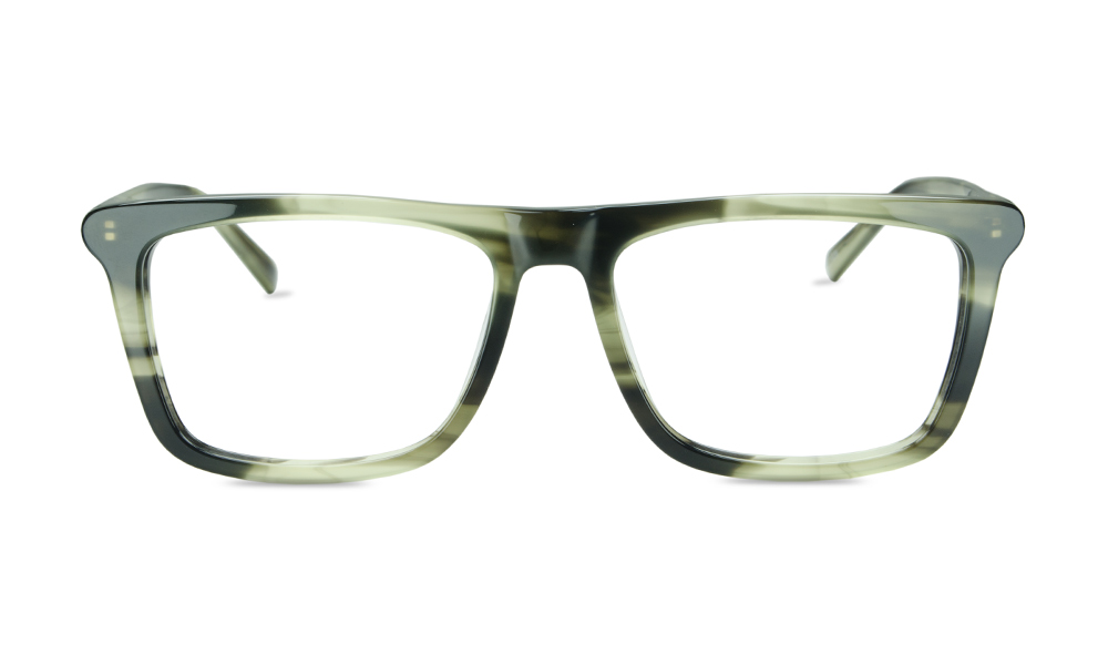 Quest Square Green Full Rim Eyeglasses