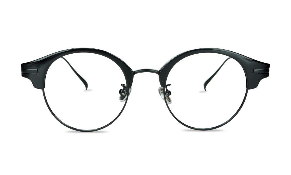 Voyage Round Black Full Rim Eyeglasses