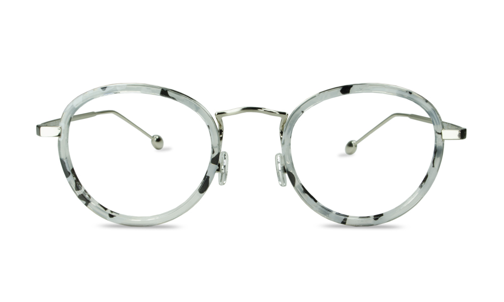 Marica Round Zebra Full Rim Eyeglasses