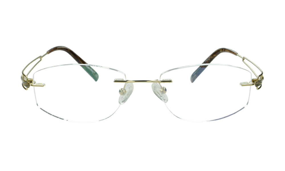Classico Oval Gold Rimless Eyeglasses