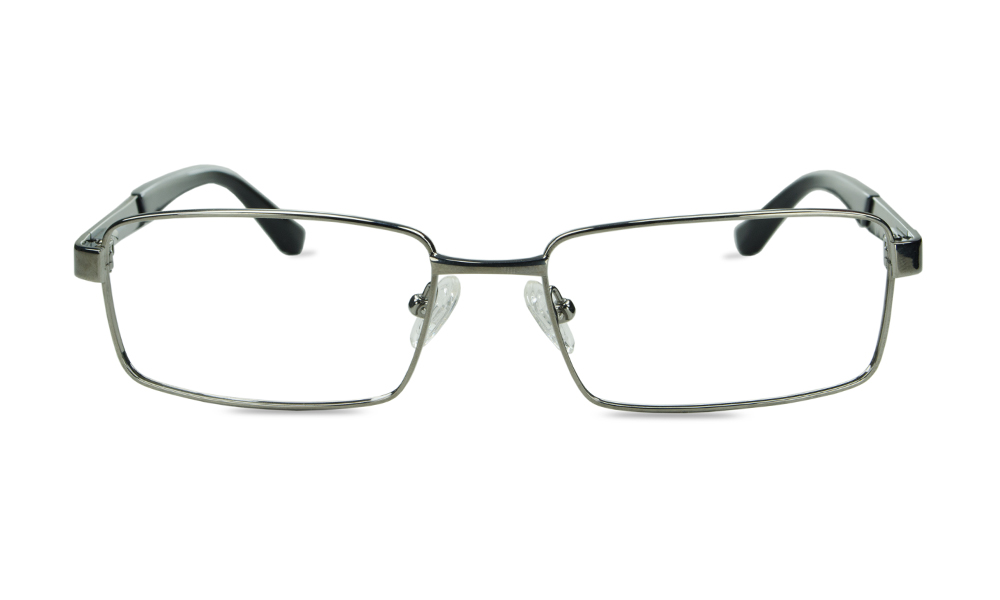 Groovy Rectangle Gunmetal Full Rim Eyeglasses