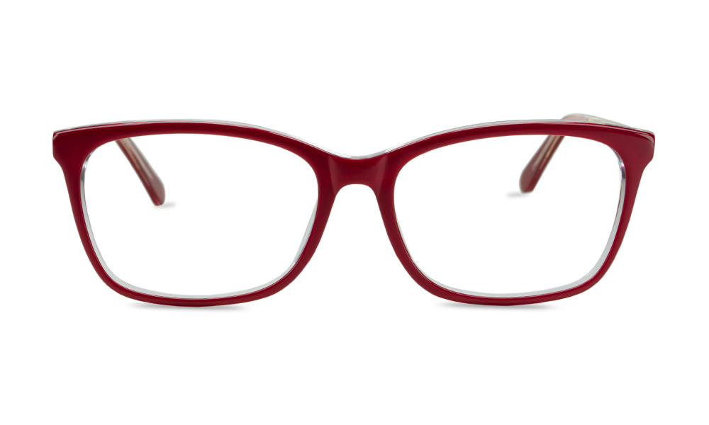 Desire Rectangle Red Full Rim Eyeglasses