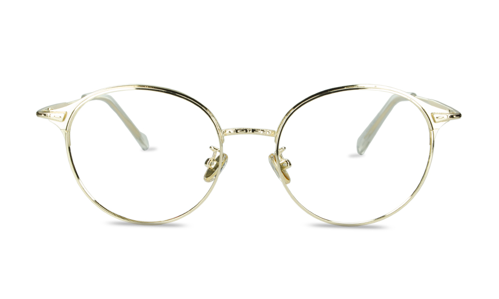Polestar Round Gold Full Rim Eyeglasses