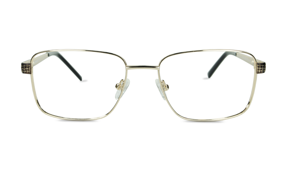 Walken Square Gold Full Rim Eyeglasses