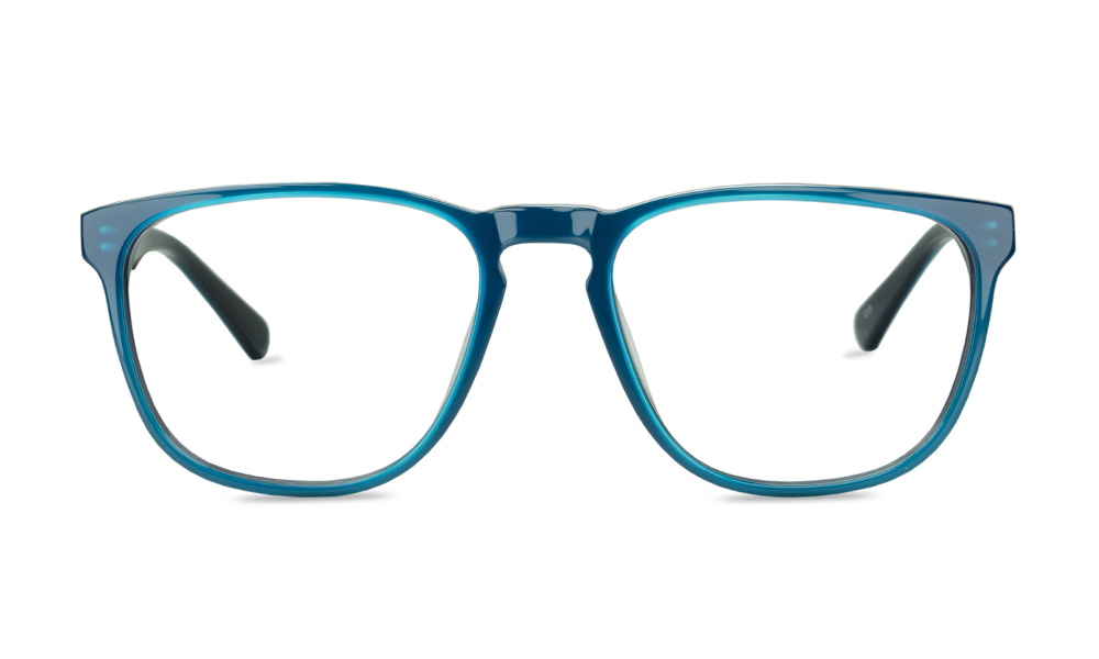 April Square Blue Full Rim Eyeglasses