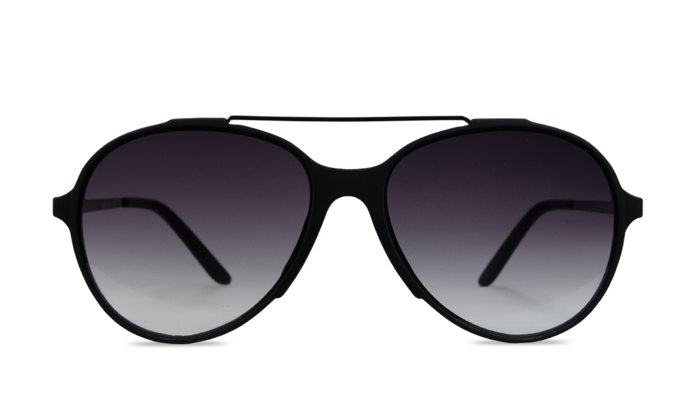 Debonair Aviator Black Full Rim Sunglasses
