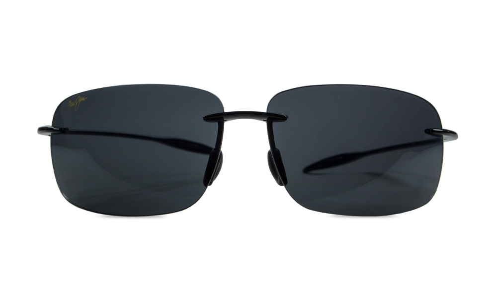 Nevada Rectangle Black Rimless Sunglasses