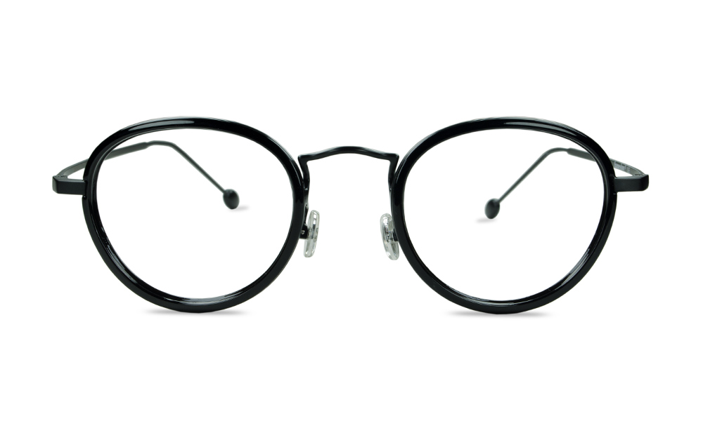 Primo Round Black Full Rim Eyeglasses