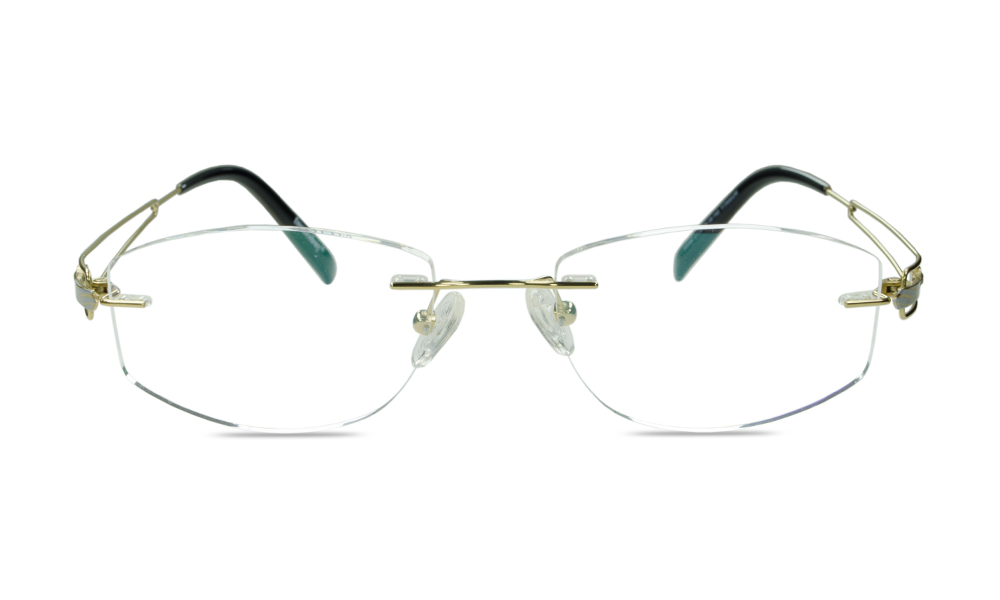 Classico Oval Gold Rimless Eyeglasses