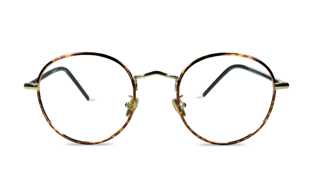 Tanza Round Tortoise Full Rim Eyeglasses